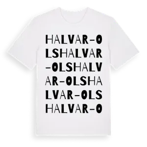 Halvar-Ols ordlek t-shirt – ekologisk bomull t-shirt från Pinshirt