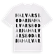 White t-shirt med Halvarsbodarna ordlek t-shirt
