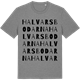 Mid Heather Gray t-shirt med Halvarsbodarna ordlek t-shirt