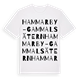 White t-shirt med Hammarby-Gammalsätern ordlek t-shirt