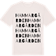 Vintage White t-shirt med Hammargården ordlek t-shirt