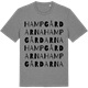 Mid Heather Gray t-shirt med Hampgårdarna ordlek t-shirt
