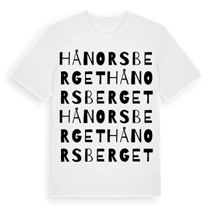 Hånorsberget ordlek t-shirt – ekologisk bomull t-shirt från Pinshirt