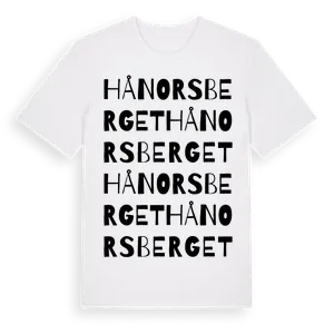 Hånorsberget ordlek t-shirt – ekologisk bomull t-shirt från Pinshirt