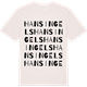 Vintage White t-shirt med Hans Ingels ordlek t-shirt
