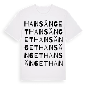 Hansänget ordlek t-shirt – ekologisk bomull t-shirt från Pinshirt
