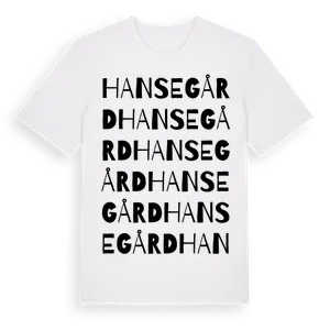 Hansegård ordlek t-shirt – ekologisk bomull t-shirt från Pinshirt