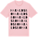 Pink Cotton t-shirt med Haraldsbo ordlek t-shirt