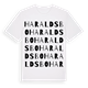 White t-shirt med Haraldsbo ordlek t-shirt