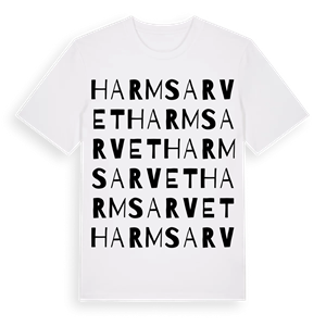 Harmsarvet ordlek t-shirt – ekologisk bomull t-shirt från Pinshirt