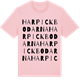 Pink Cotton t-shirt med Harpickbodarna ordlek t-shirt