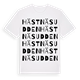 White t-shirt med Hästnäsudden ordlek t-shirt
