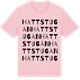 Pink Cotton t-shirt med Hattstugan ordlek t-shirt