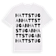 White t-shirt med Hattstugan ordlek t-shirt