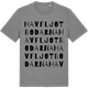 Mid Heather Gray t-shirt med Havfljotbodarna ordlek t-shirt