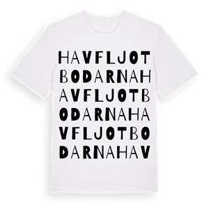 Havfljotbodarna ordlek t-shirt – ekologisk bomull t-shirt från Pinshirt