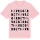 Pink Cotton t-shirt med Havregärdet ordlek t-shirt