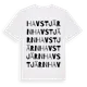 White t-shirt med Havstjärn ordlek t-shirt