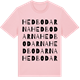 Pink Cotton t-shirt med Hedbodarna ordlek t-shirt