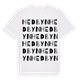 White t-shirt med Hedbyn ordlek t-shirt