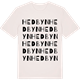 Vintage White t-shirt med Hedbyn ordlek t-shirt