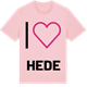 Pink Cotton t-shirt med Jag älskar Hede t-shirt stort tryck
