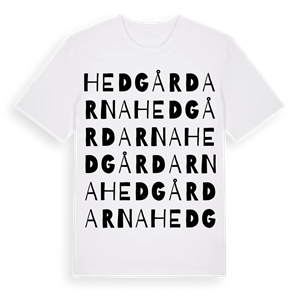Hedgårdarna ordlek t-shirt – ekologisk bomull t-shirt från Pinshirt