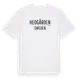 White t-shirt med Hedgården i Sverige t-shirt