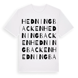 Hedningbacken ordlek t-shirt – ekologisk bomull t-shirt från Pinshirt
