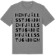 Mid Heather Gray t-shirt med Hemfjällsstugan ordlek t-shirt