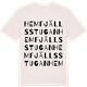 Vintage White t-shirt med Hemfjällsstugan ordlek t-shirt