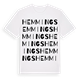 White t-shirt med Hemmings ordlek t-shirt