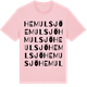 Pink Cotton t-shirt med Hemulsjö ordlek t-shirt