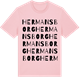 Pink Cotton t-shirt med Hermansborg ordlek t-shirt