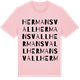 Pink Cotton t-shirt med Hermansvall ordlek t-shirt