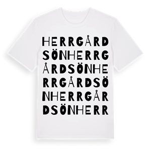 Herrgårdsön ordlek t-shirt – ekologisk bomull t-shirt från Pinshirt