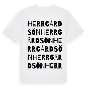 Herrgårdsön ordlek t-shirt – ekologisk bomull t-shirt från Pinshirt