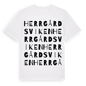 Herrgårdsviken ordlek t-shirt – ekologisk bomull t-shirt från Pinshirt