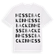White t-shirt med Hessebacken ordlek t-shirt