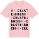 Pink Cotton t-shirt med Hi-Erkstranden ordlek t-shirt