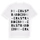 White t-shirt med Hi-Erkstranden ordlek t-shirt