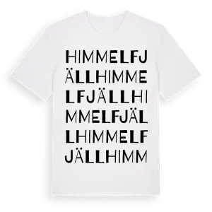 Himmelfjäll ordlek t-shirt – ekologisk bomull t-shirt från Pinshirt