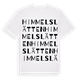 White t-shirt med Himmelslätten ordlek t-shirt