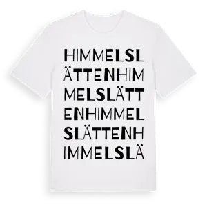 Himmelslätten ordlek t-shirt – ekologisk bomull t-shirt från Pinshirt