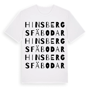 Hinsbergs fäbodar ordlek t-shirt – ekologisk bomull t-shirt från Pinshirt