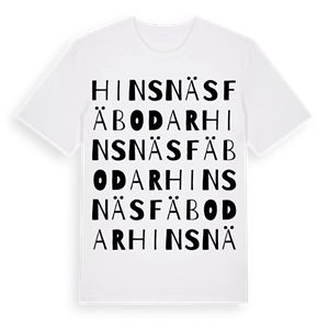 Hinsnäs fäbodar ordlek t-shirt – ekologisk bomull t-shirt från Pinshirt