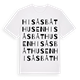 White t-shirt med Hisåsbåthusen ordlek t-shirt