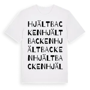 Hjältbacken ordlek t-shirt – ekologisk bomull t-shirt från Pinshirt