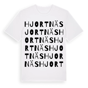 Hjortnäs ordlek t-shirt – ekologisk bomull t-shirt från Pinshirt
