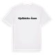 White t-shirt med Hjulbäcks-Åsen fetstil t-shirt